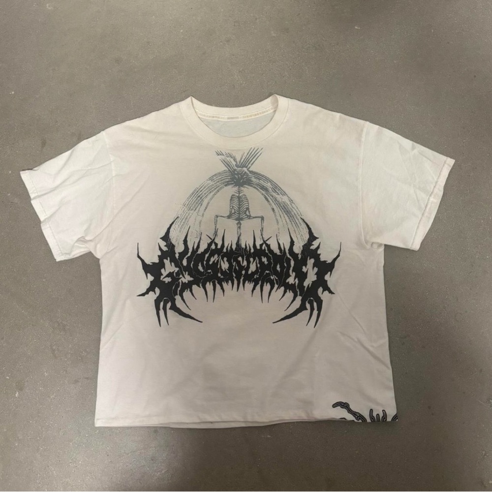 White Graphic Attack On Titan Men's T-Shirt